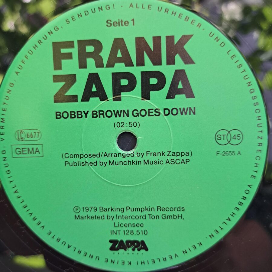 Frank Zappa – Bobby Brown (1) Frank Zappa – Bobby Brown Disc VINIL MAXI VG+ (BOX5)