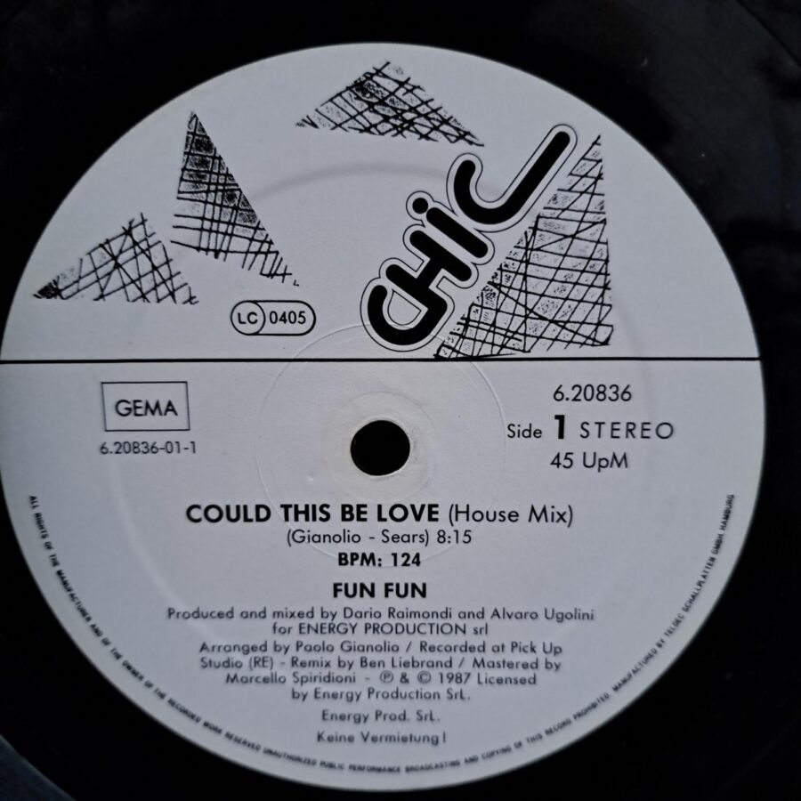 Fun Fun – Could This Be Love Disc VINIL MAXI VG