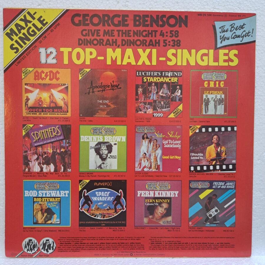 George Benson – Give Me The Night (3) George Benson – Give Me The Night – Disc Vinil MAXI 45 RPM VG (lotE)
