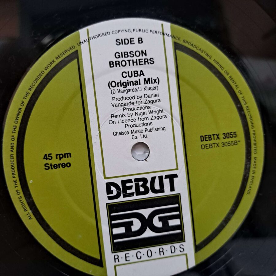 Gibson Brothers – Cuba ('88 Remix) (1) Gibson Brothers – Cuba ('88 Remix) – Disc Vinil MAXI 45 RPM VG+ (lotE)