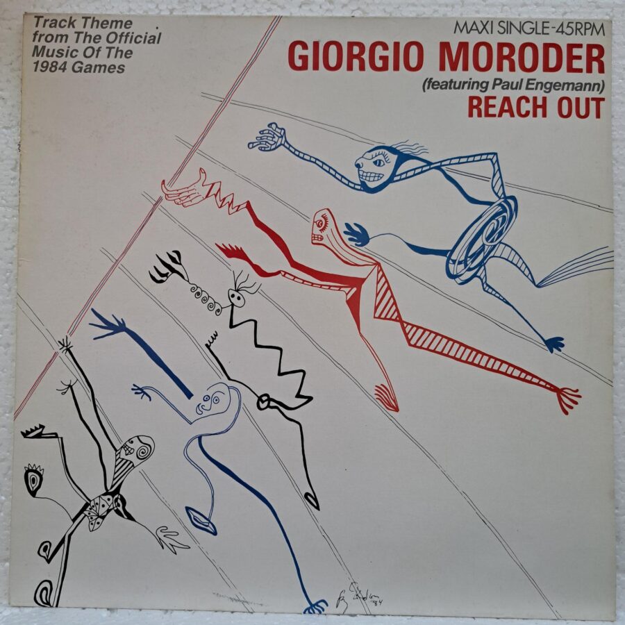 Giorgio Moroder Featuring Paul Engemann – Reach Out (2) Giorgio Moroder Featuring Paul Engemann – Reach Out – Disc Vinil MAXI VG VG+ (lotE)