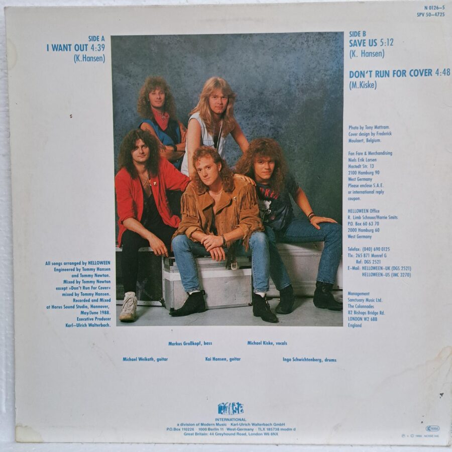 Helloween – I Want Out Disc VINIL Maxi VG VG+ (2) Helloween – I Want Out Disc VINIL Maxi VG VG+
