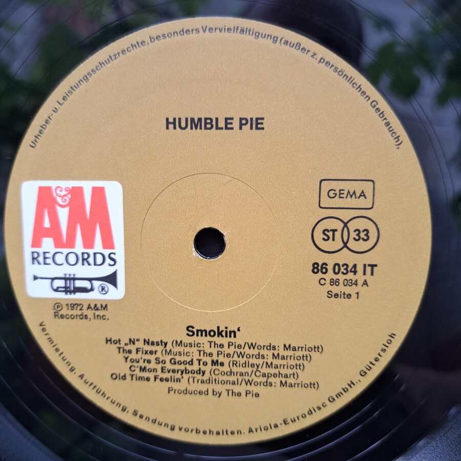Humble Pie – Smokin' DISC VINIL LP VG (box4) Laid Back – Sunshine Reggae DISC VINIL LP VG+ (R)