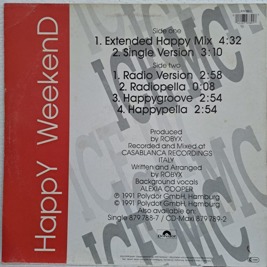 ICE MC – Happy Weekend Disc VINIL MAXI VG