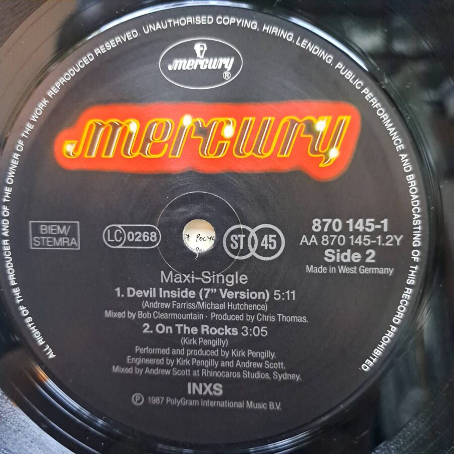 INXS – Devil Inside - Disc Vinil MAXI 45 RPM VG VG+ (lotD)