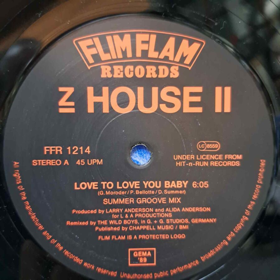 In House II – Love To Love You Baby (1) In House II – Love To Love You Baby – Disc Vinil MAXI VG VG+ (lotH)