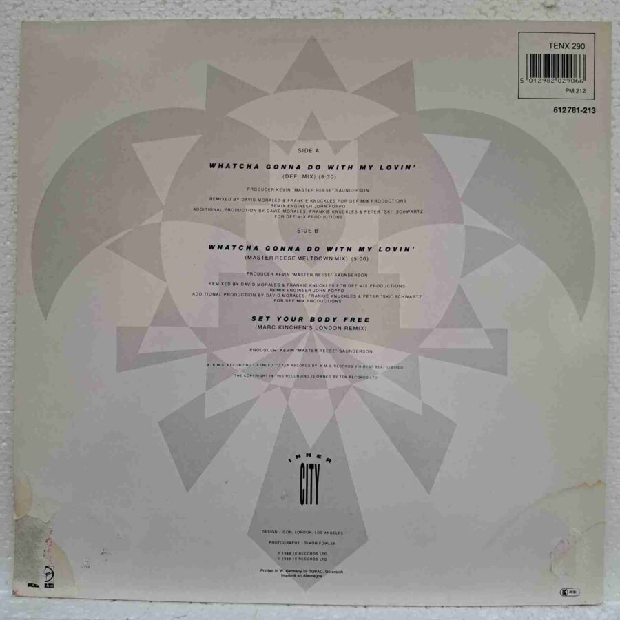 Inner City – Whatcha Gonna Do With My Lovin' (3) Inner City – Whatcha Gonna Do With My Lovin' - Disc Vinil MAXI 45 RPM VG+ (lotM)