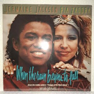 Jermaine Jackson & Pia Zadora – When The Rain Begins To Fall DISC VINIL maxi VG VG+(boxF) resigilat