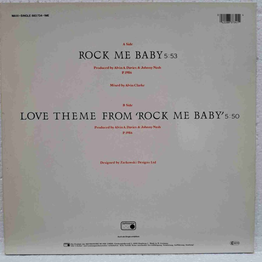 Johnny Nash – Rock Me Baby - Disc Vinil MAXI 45 RPM VG+ (lotA)