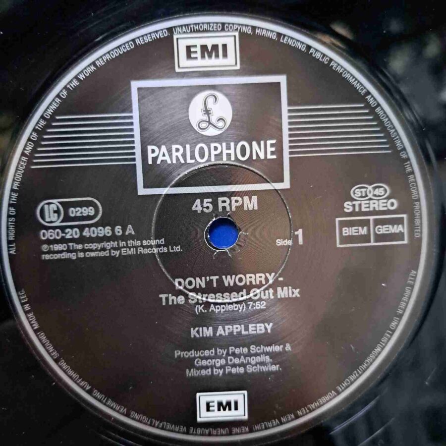 Kim Appleby – Don't Worry – Disc Vinil MAXI 45 RPM VG+ (lotI)
