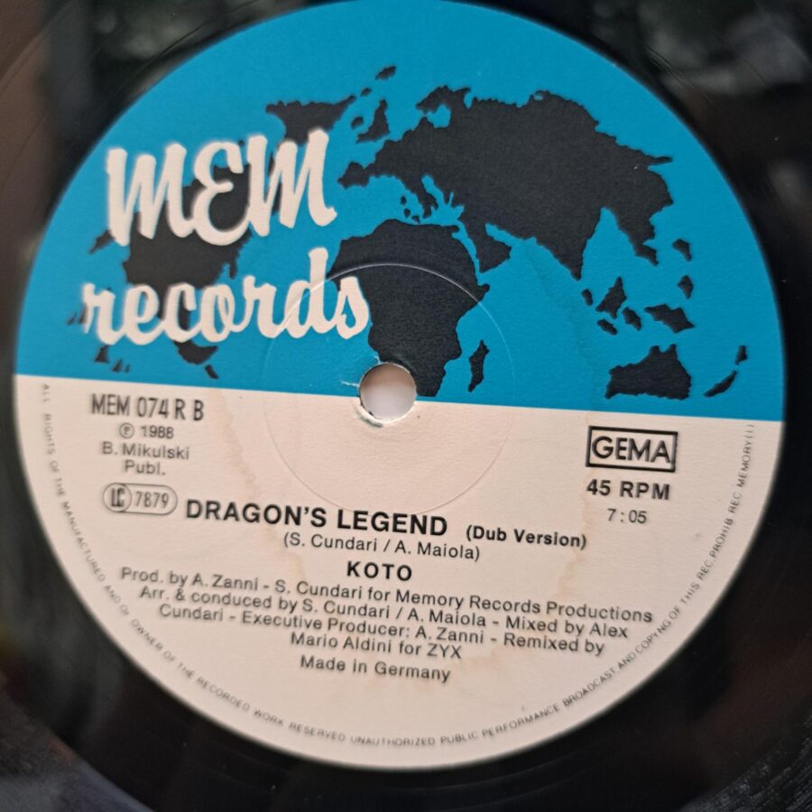 Koto – Dragon's Megamix Disc Vinil maxi VG+ (lotB)