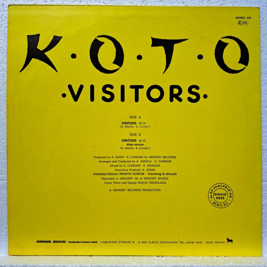 Koto – Visitors Disc VINIL maxi VG VG+ (box8) rezervat