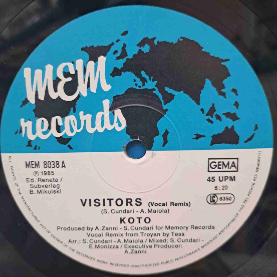 Koto – Visitors (Vocal Remix) Disc Vinil MAXI VG+ (boxB)