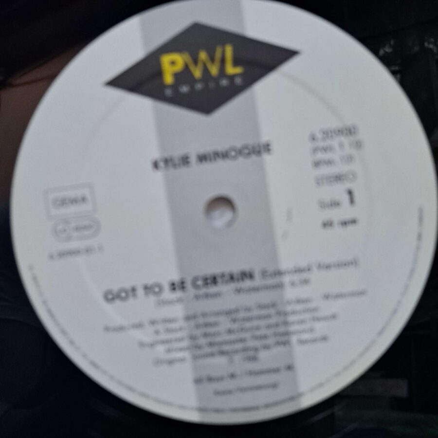 Kylie Minogue – Got To Be Certain – Disc Vinil MAXI 45 RPM VG+ (lotE)