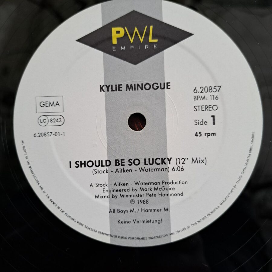 Kylie Minogue – I Should Be So Lucky Disc VINIL Maxi VG VG+ Kylie Minogue – I Should Be So Lucky Disc VINIL Maxi VG VG+