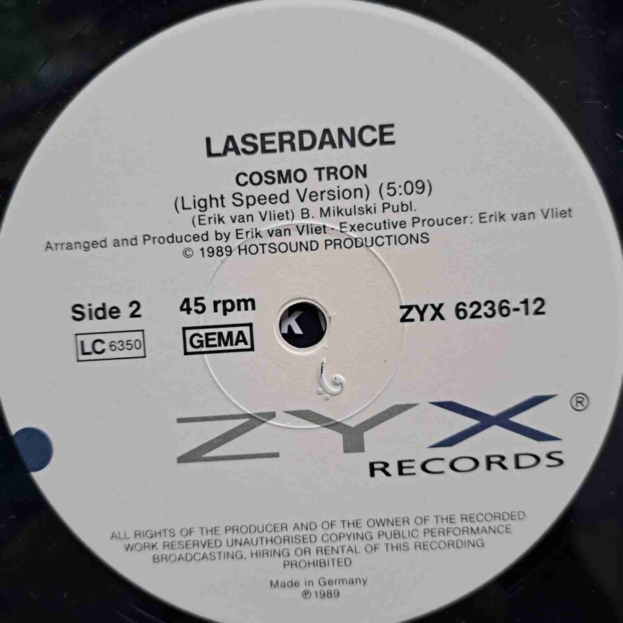Laserdance – Cosmo Tron – Disc Vinil MAXI 45 RPM VG+ (lotM)