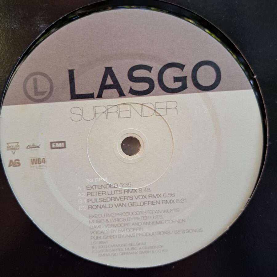 Lasgo – Surrender (12) Lasgo – Surrender (1/2) - Disc Vinil MAXI VG+ (lotE)