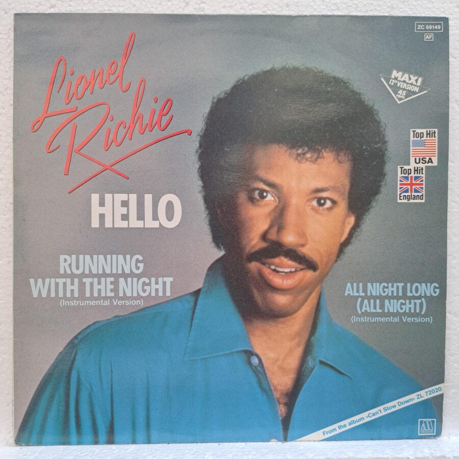 Lionel Richie – Hello (2) Lionel Richie – Hello – Disc Vinil MAXI 45 RPM VG (lotE)