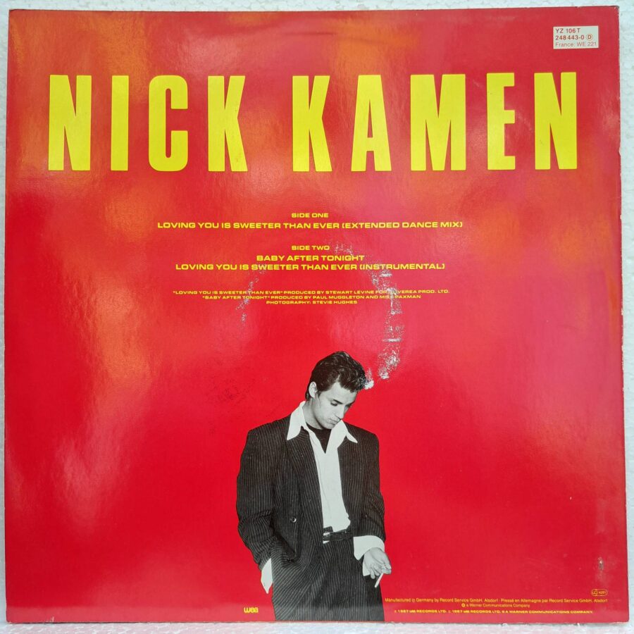 Loving You Is Sweeter Than Ever (Extended Dance Mix) (3) Nick Kamen – Loving You Is Sweeter Than Ever (Extended Dance Mix) – Disc VINIL MAXI VG VG+ (box5)