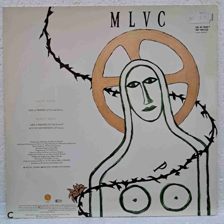 Madonna – Like A Prayer (3) Madonna – Like A Prayer – Disc Vinil MAXI 45 RPM EX