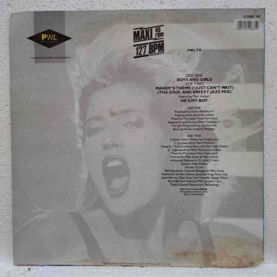 Mandy – Boys And Girls (4) Mandy – Boys And Girls – Disc Vinil MAXI 45 RPM VG+ (lotG)