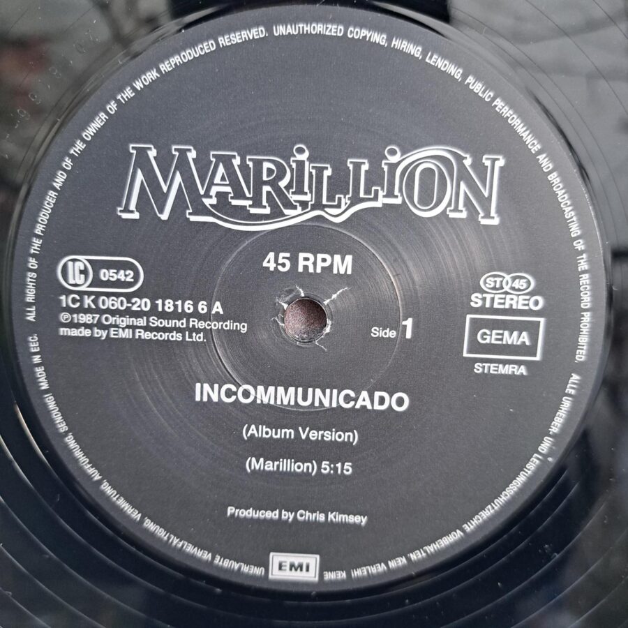 Marillion – Incommunicado Disc VINIL maxi VG+