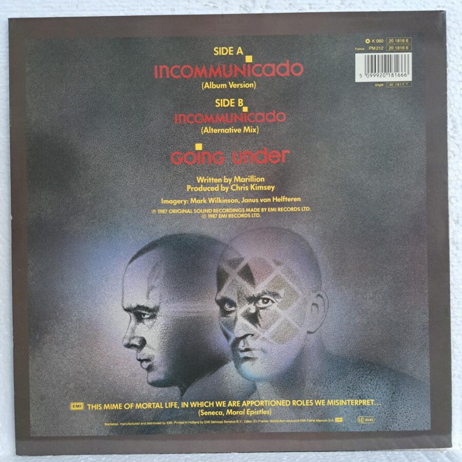 Marillion – Incommunicado Disc VINIL maxi VG+