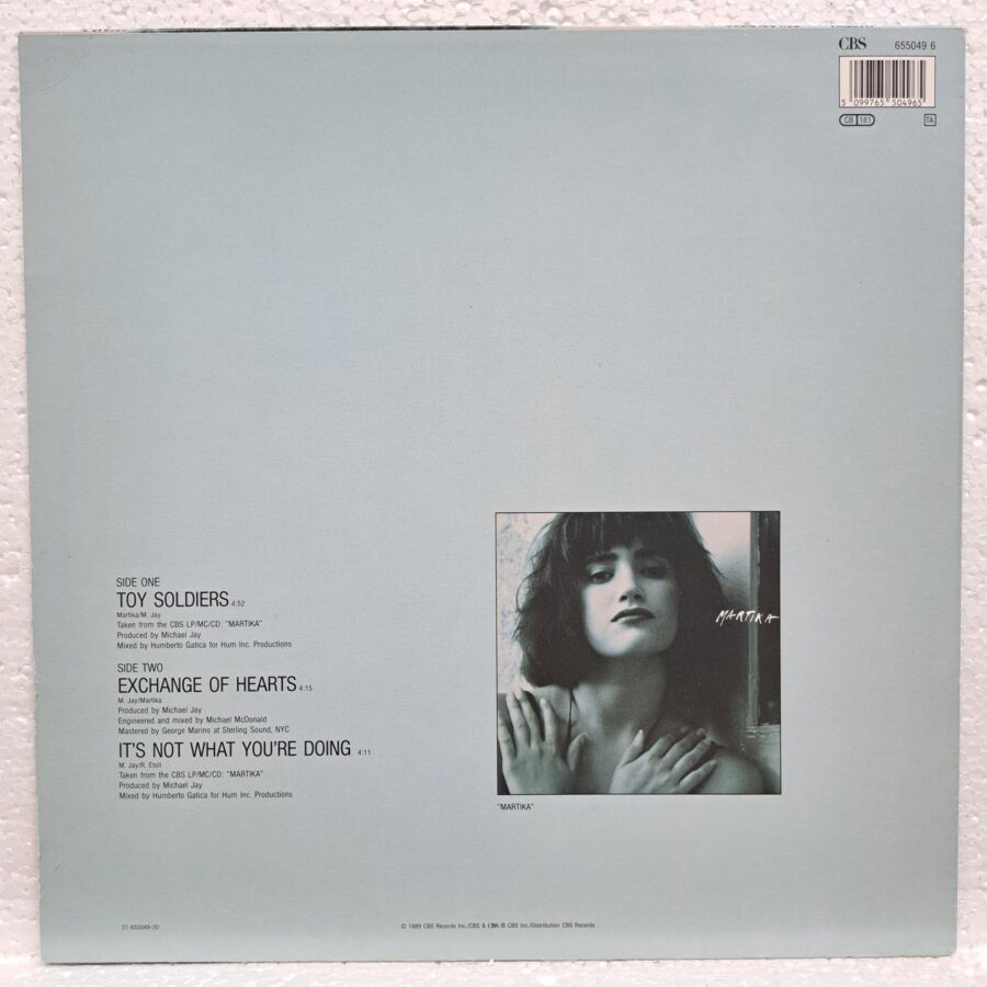 Martika – Toy Soldiers (3) Martika – Toy Soldiers – Disc Vinil MAXI VG VG+