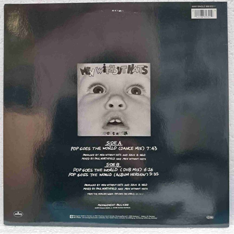 Men Without Hats – Pop Goes The World (3) Men Without Hats – Pop Goes The World – Disc Vinil MAXI 45 RPM VG+ (lotB)