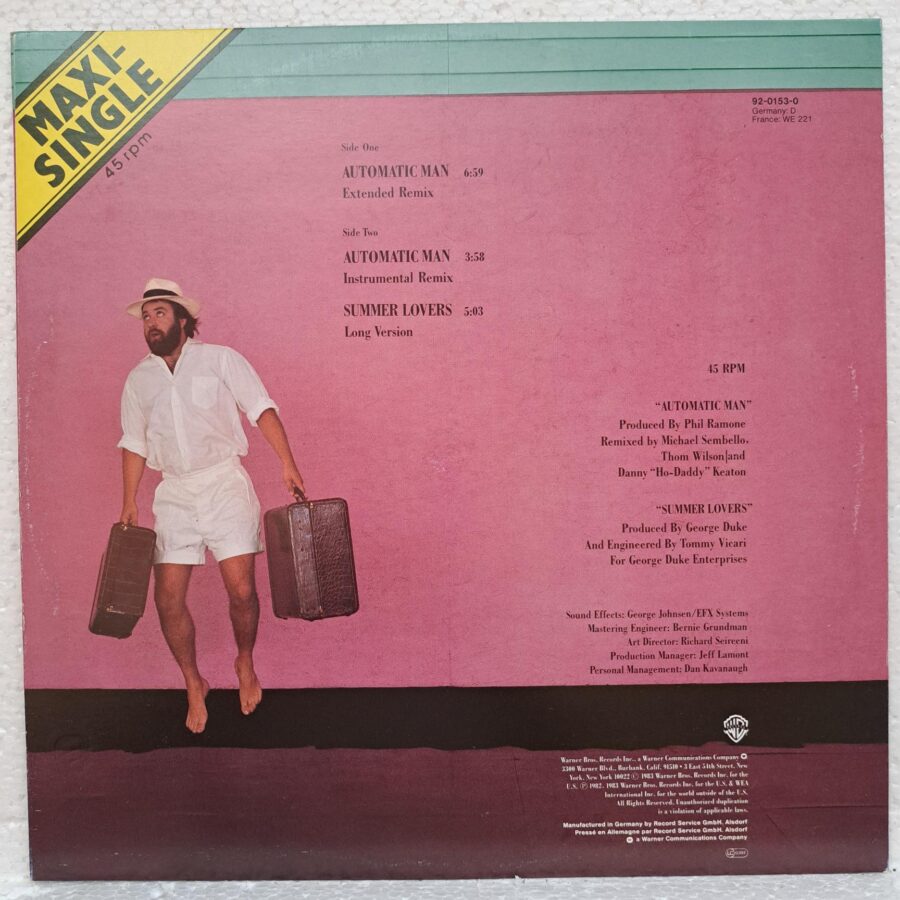 Michael Sembello – Automatic Man (3) Michael Sembello – Automatic Man – Disc Vinil MAXI 45 RPM VG+ (lotE)