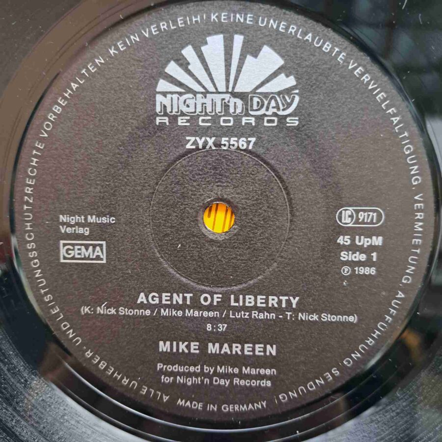 Mike Mareen – Agent Of Liberty (1) Mike Mareen – Agent Of Liberty – Disc Vinil MAXI 45 RPM VG+ (lotA)