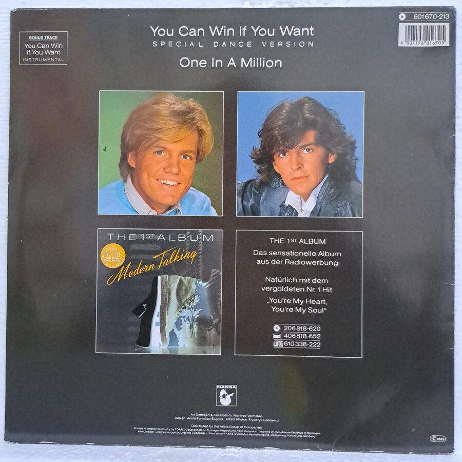 Modern Talking – You Can Win If You Want (Special Dance Version) Disc VINIL maxi VG+ (box3) (2) Modern Talking – You Can Win If You Want (Special Dance Version) Disc VINIL maxi VG+ (box3)