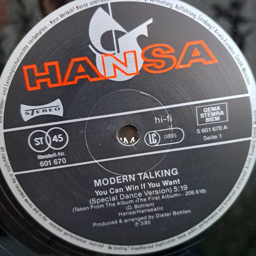 Modern Talking – You Can Win If You Want (Special Dance Version) Disc VINIL maxi VG+ (box3) Modern Talking – You Can Win If You Want (Special Dance Version) Disc VINIL maxi VG+ (box3)