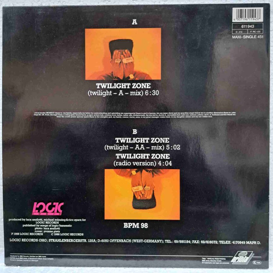 Moses P. – Twilight Zone - Disc Vinil MAXI 45 RPM VG (lotA)