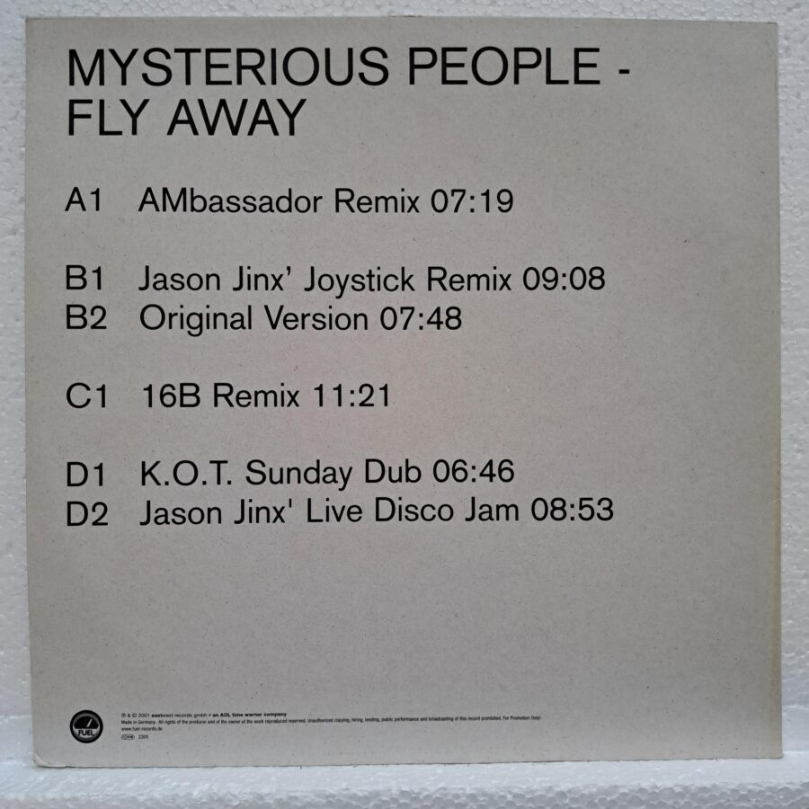 Mysterious People – Fly Away (4) Mysterious People – Fly Away – 2 x Disc Vinil MAXI 45 RPM VG+ (lotE)