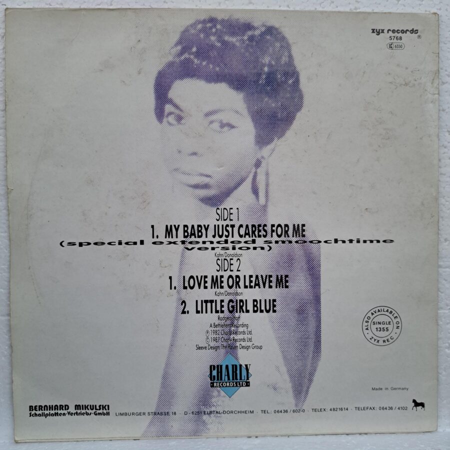 Nina Simone – My Baby Just Cares For Me Disc VINIL maxi VG+ (box8) (2) Nina Simone – My Baby Just Cares For Me Disc VINIL maxi VG+ (box8)