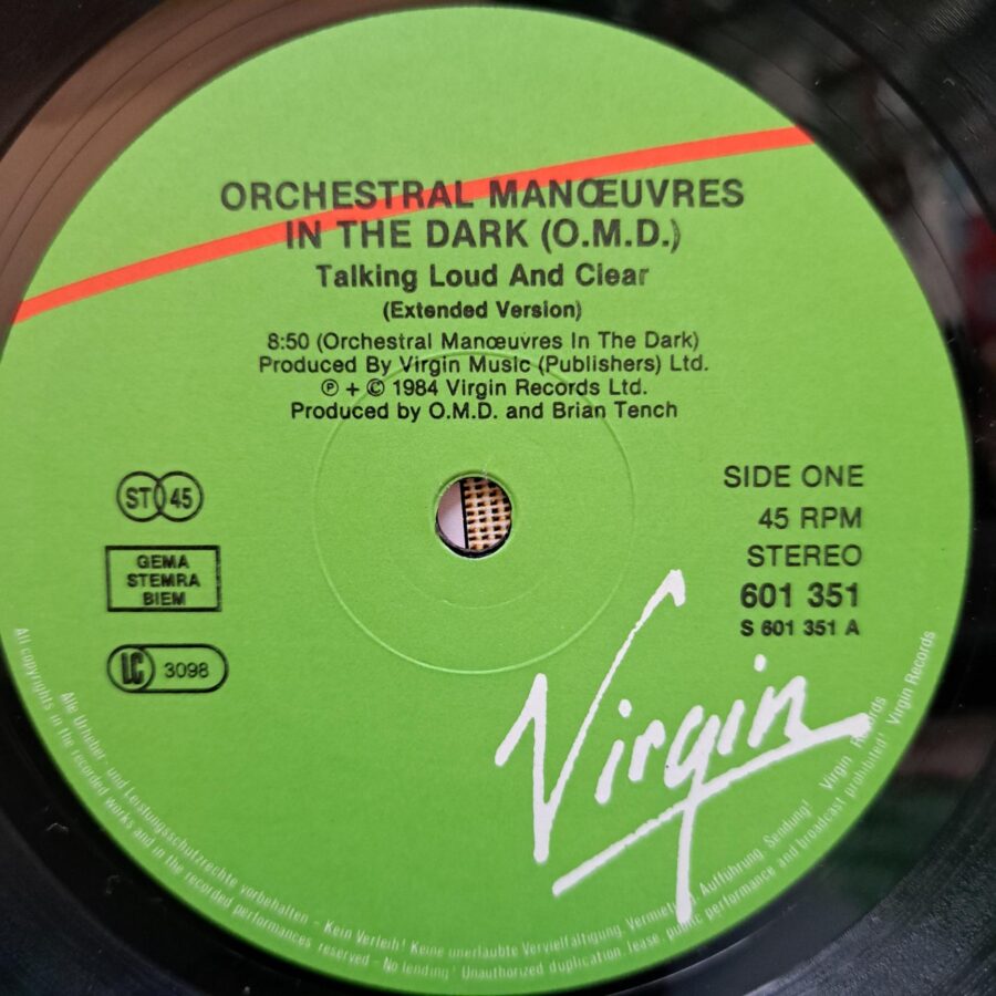 Orchestral Manoeuvres In The Dark – Talking Loud And Clear (Extended Version) (1) Orchestral Manoeuvres In The Dark – Talking Loud And Clear (Extended Version) – Disc Vinil MAXI VG VG+ (lotE)