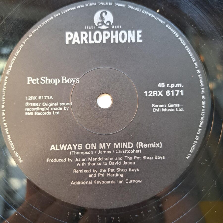 Pet Shop Boys – Always On My Mind (Remix) Disc Vinil maxi VG (lotC)