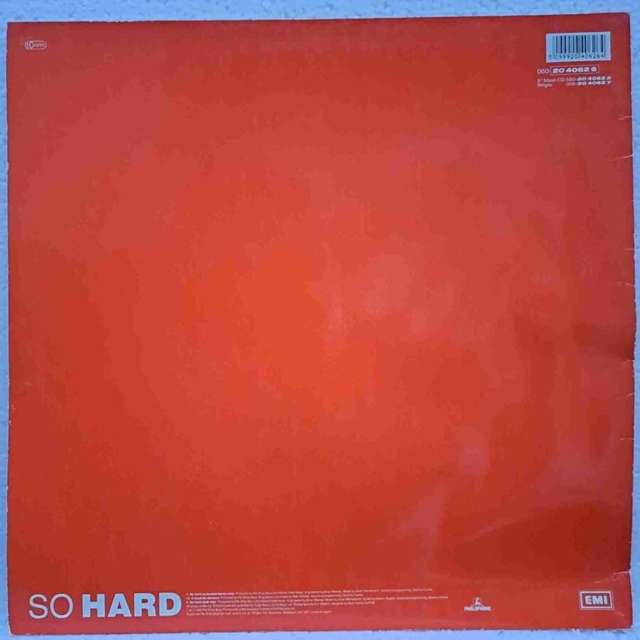 Pet Shop Boys – So Hard DISC VINIL MAXI VG VG+ (boxB) (2) Pet Shop Boys – So Hard DISC VINIL MAXI VG VG+ (boxB)