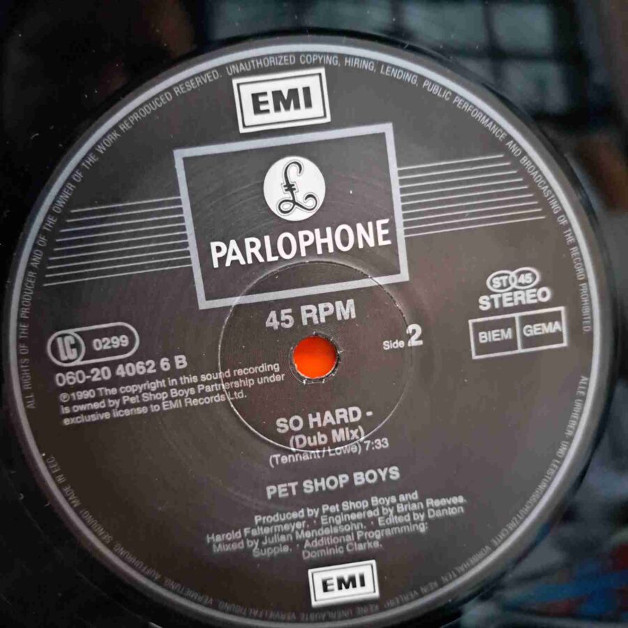 Pet Shop Boys – So Hard DISC VINIL MAXI VG VG+ (boxB) Pet Shop Boys – So Hard DISC VINIL MAXI VG VG+ (boxB)