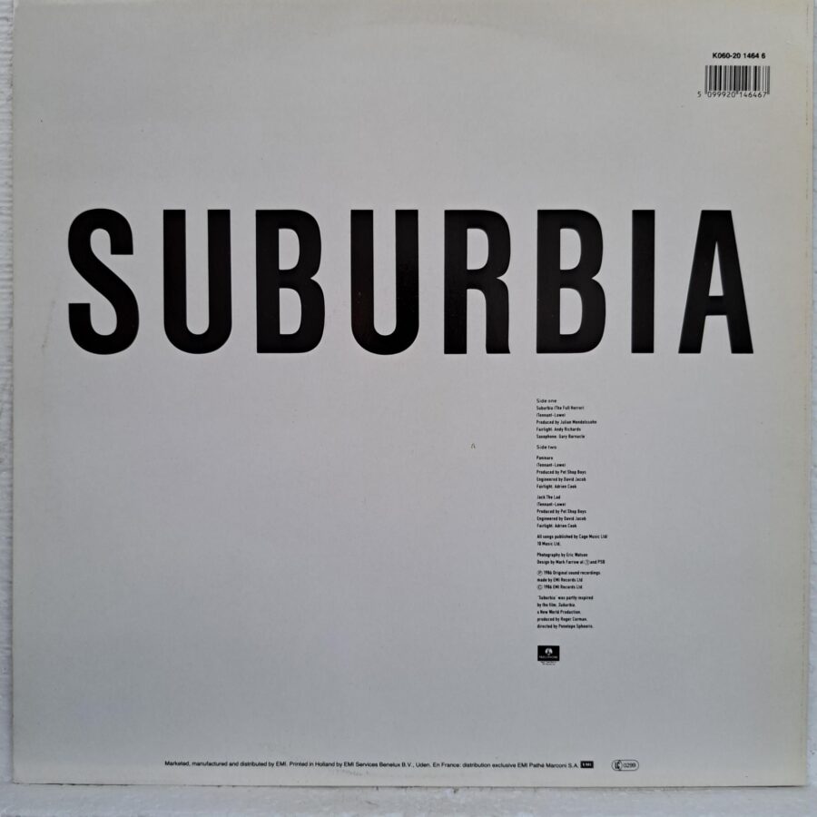 Pet Shop Boys – Suburbia (2) Pet Shop Boys – Suburbia Disc VINIL maxi VG+ (box6)