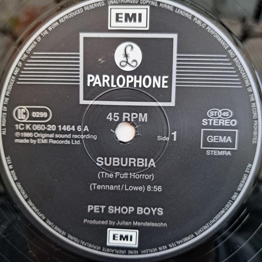 Pet Shop Boys – Suburbia Pet Shop Boys – Suburbia Disc VINIL maxi VG+ (box6)