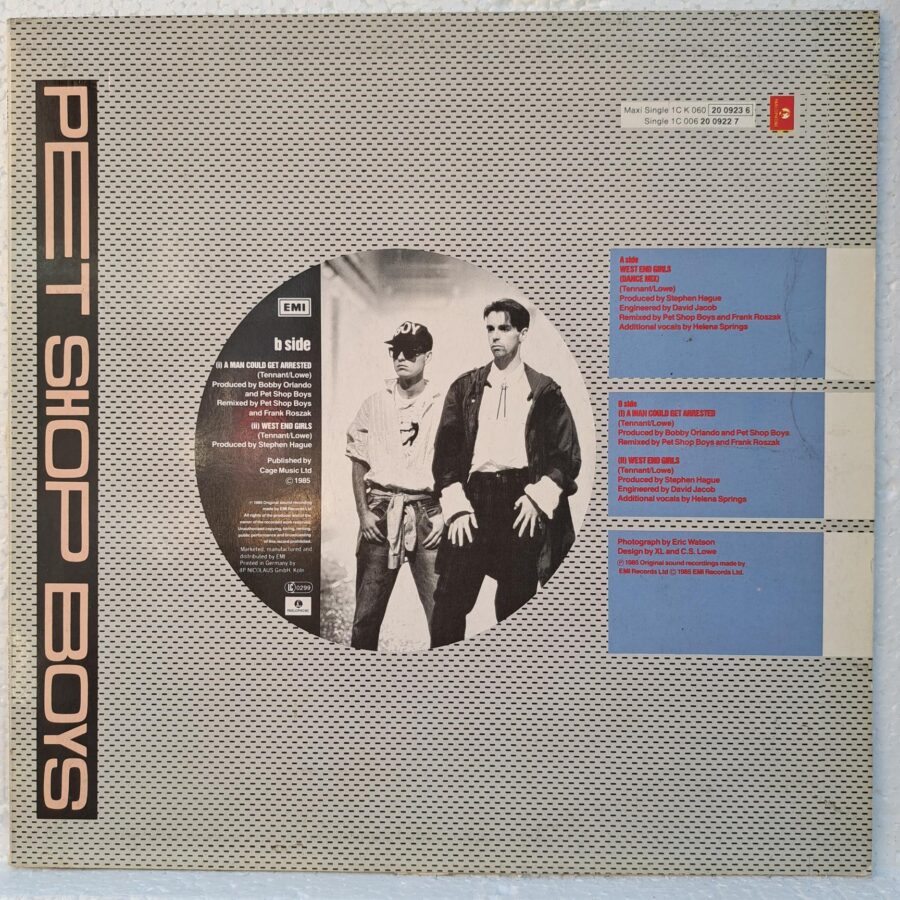 Pet Shop Boys – West End Girls (Dance Mix) Disc VINIL MAXI VG (BOXC)