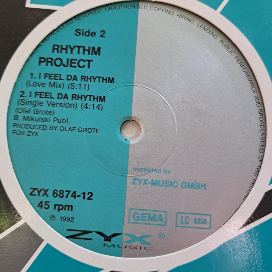 Rhythm Project – I Feel Da Rhythm - Disc Vinil MAXI VG+ (lotE)