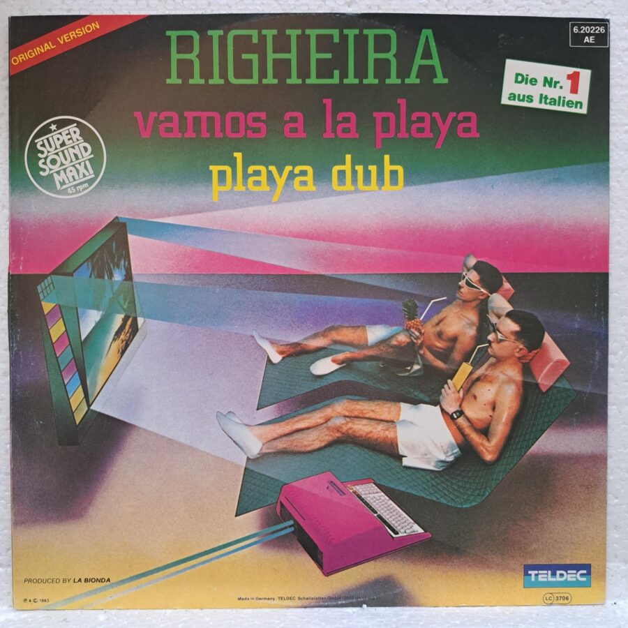 Righeira – Vamos A La Playa (2) Righeira – Vamos A La Playa – Disc Vinil MAXI VG VG+ (lotE)