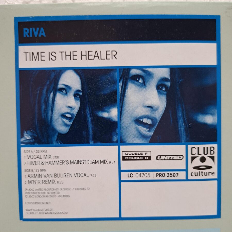 Riva – Time Is The Healer (3) Riva – Time Is The Healer - Disc Vinil MAXI VG+ (lotE)