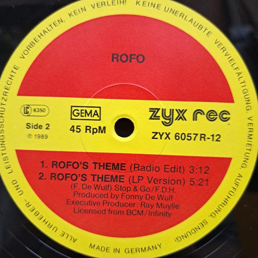 Rofo – Rofo's Theme – Disc Vinil MAXI VG VG+ (lotB)