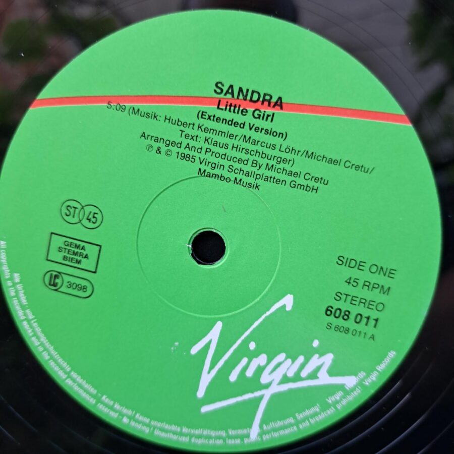Sandra – Little Girl Disc VINIL MAXI VG+ (box4) Sandra – Little Girl Disc VINIL MAXI VG+ (box4)