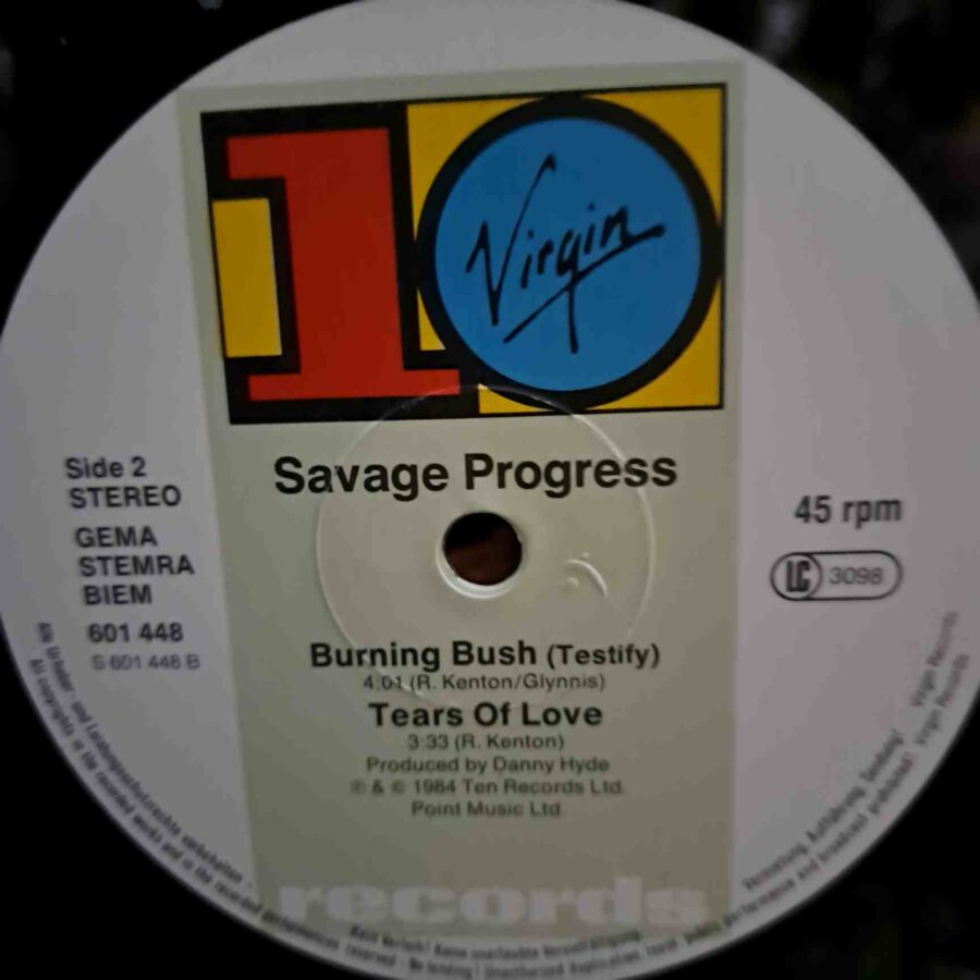 Savage Progress – Burning Bush (1) Savage Progress – Burning Bush - Disc Vinil MAXI 45 RPM VG+ (lotG)