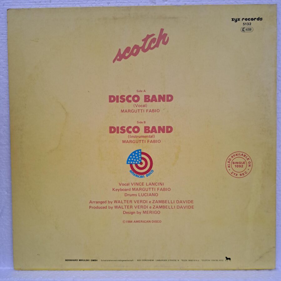 Scotch – Disco Band Disc VINIL MAXI VG VG+ (R)